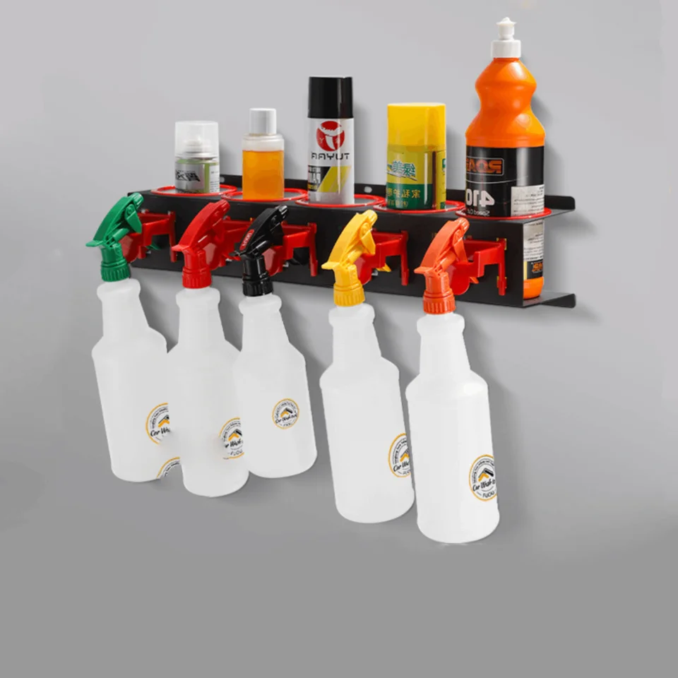 Produktbild von Sprühflaschenhalter Aus Eisen – Wandregal Für Sprühdosen, Werkstatt-Organizer