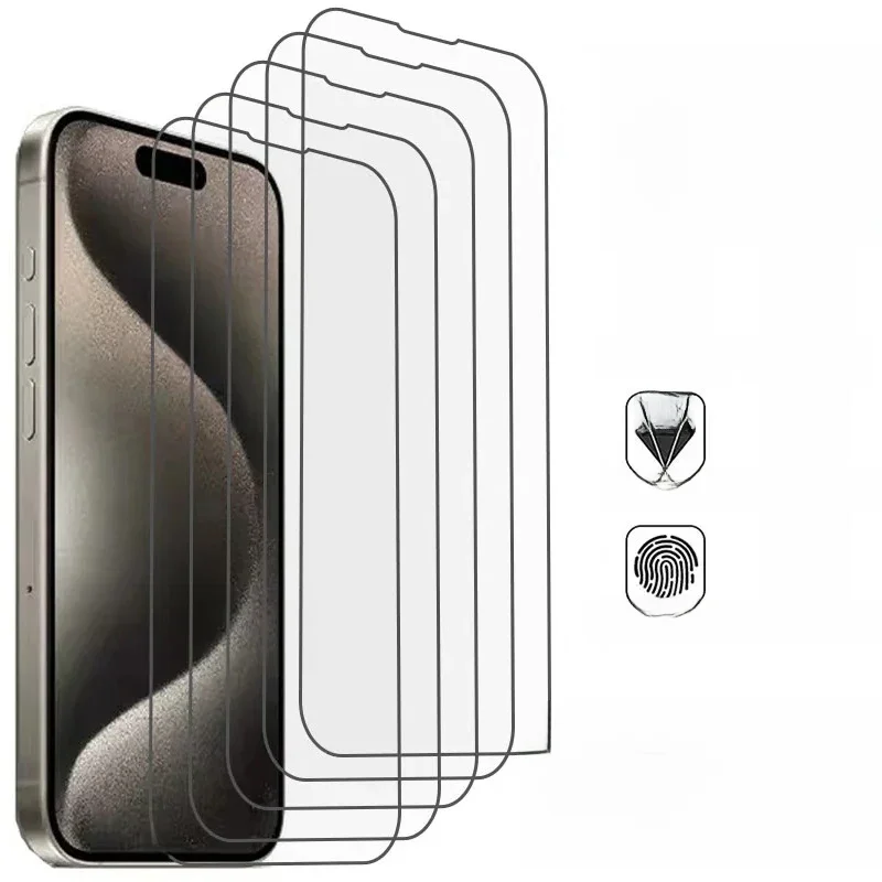 1-5 sztuk szkła hartowanego do iPhone'a 16 15 14 13 12 11 Pro Max Ochrona ekranu do iPhone'a 7 8 SE X XS XR Folia ochronna ze szkła — zdjęcie 2