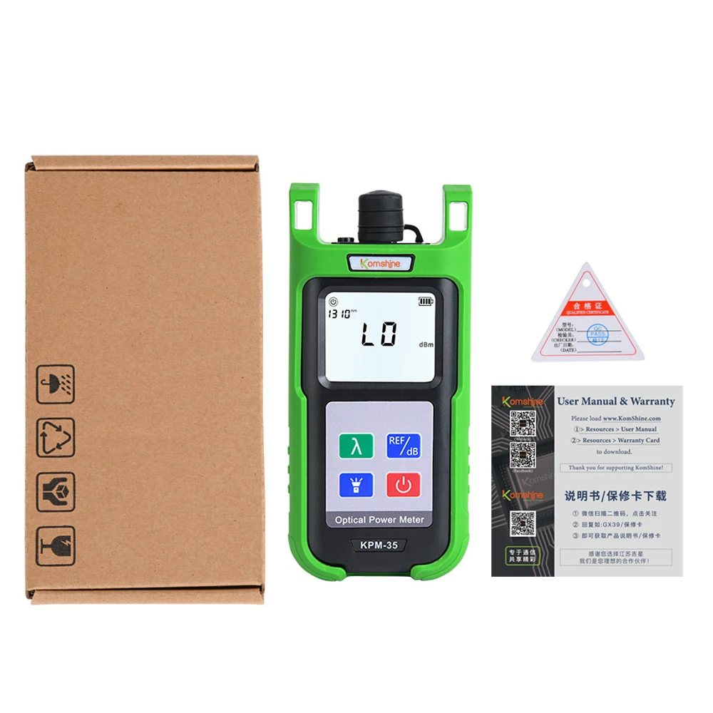 Imagem -06 - Komshine Kpm35 Medidor de Potência de Fibra Óptica70-+ 10dbm50-+ 26dbm Opm Ftth Ferramenta Tester Detecção de Comprimento de Onda