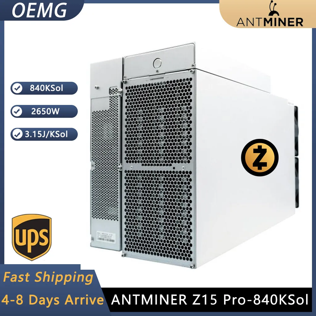 

New Bitmain Antminer Z15 Pro ASIC Mining 840ksol/s Hashrate 2560W ZEC Miner