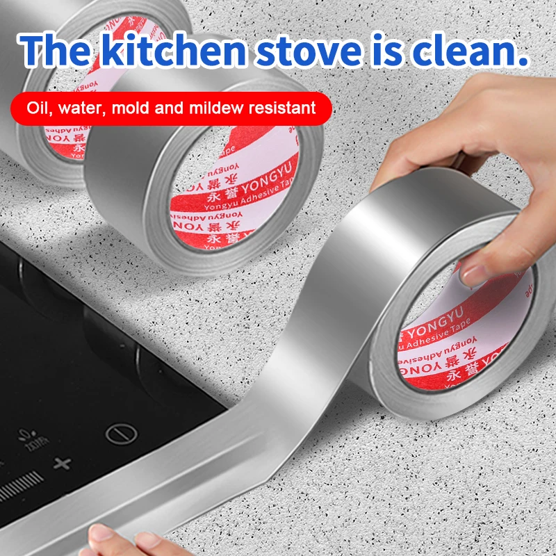 Imagem -03 - Fita de Alumínio Fita Adesiva de Alta Temperatura para Hvac Reparo do Metal Canalização do ar Frio Fita Reflexiva da Folha W40cm