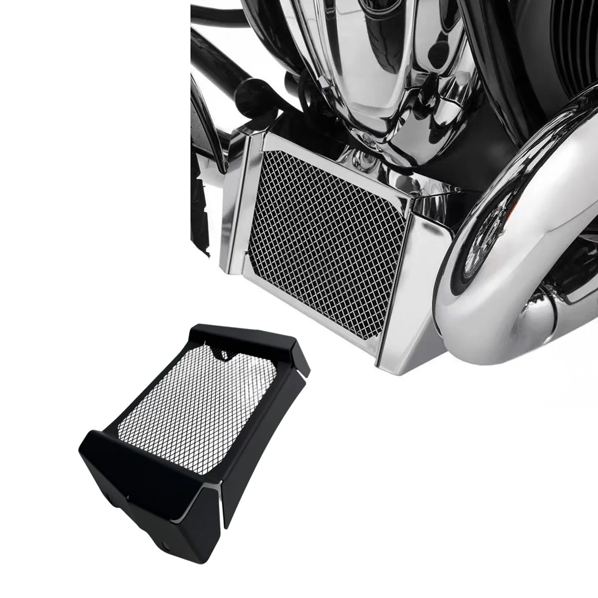 Motorcycle Radiator Grille Oil Cooler Cover Guard Refit for BMW R18 R18B R18TC