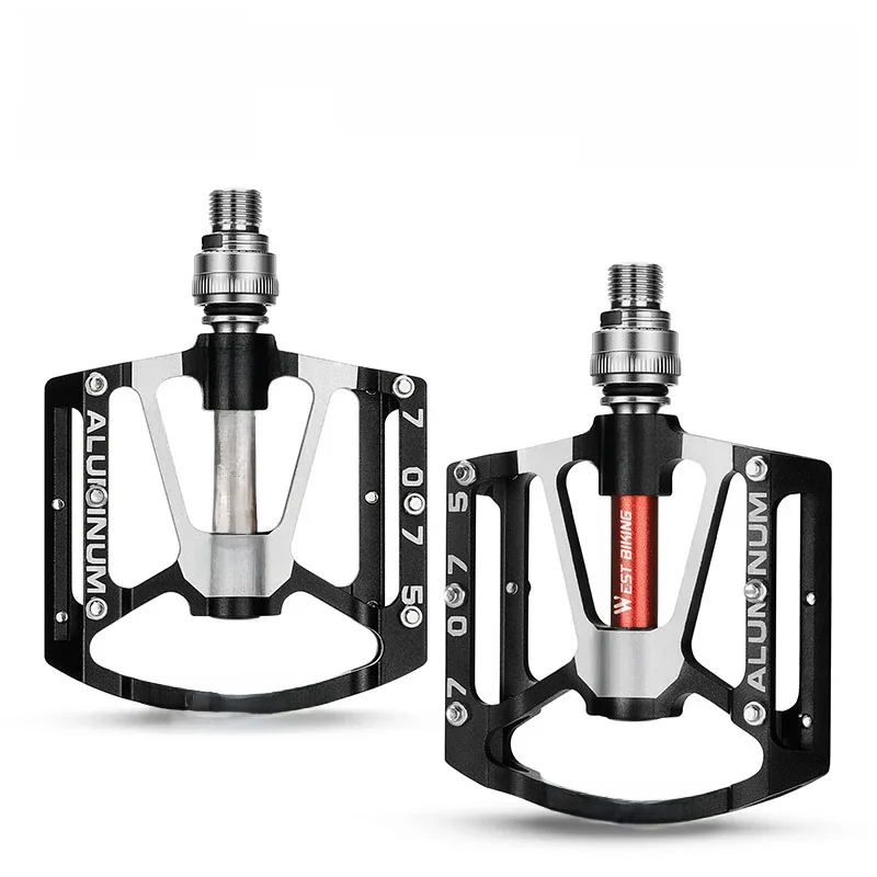 AliExpress UK West Biking WEST BIKING Bicycle Pedales Quick Release CNC Aluminum Alloy Seal 3 Bearing Pedales Non-slip Chrome