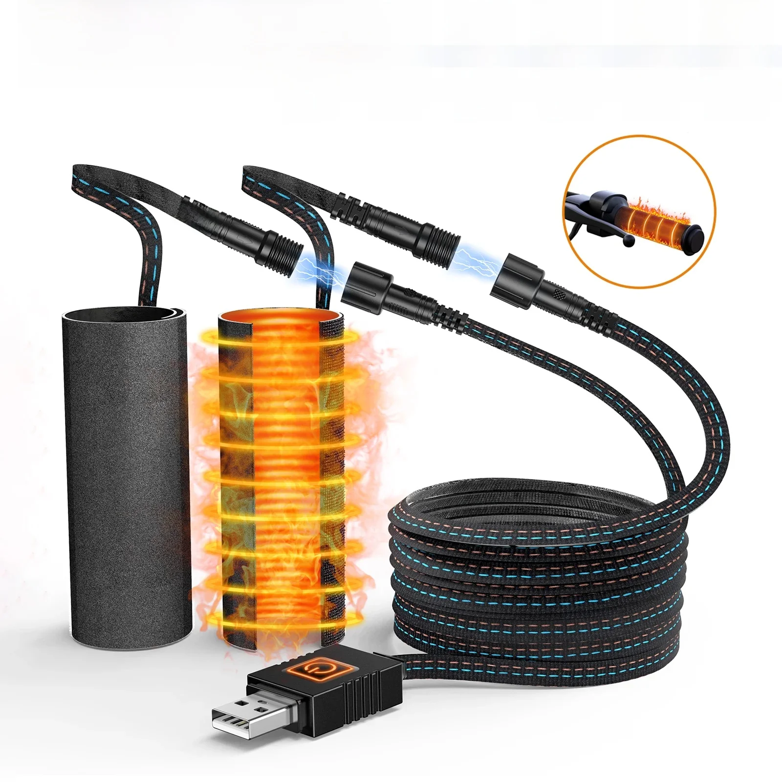 AliExpress Extractme Motorcycle Heated Grips Handlebars USB Adjustable Insulated Handlebars Electric Scooter Bicycle Warming Accessories