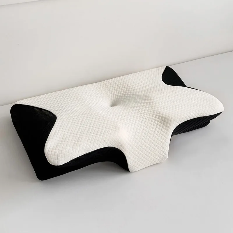 Schmetterlingsförmiges ergonomisches Kissen 62x37x8 cm, Nackenstützkissen, Anti-Schmerz-Schlafkissen
