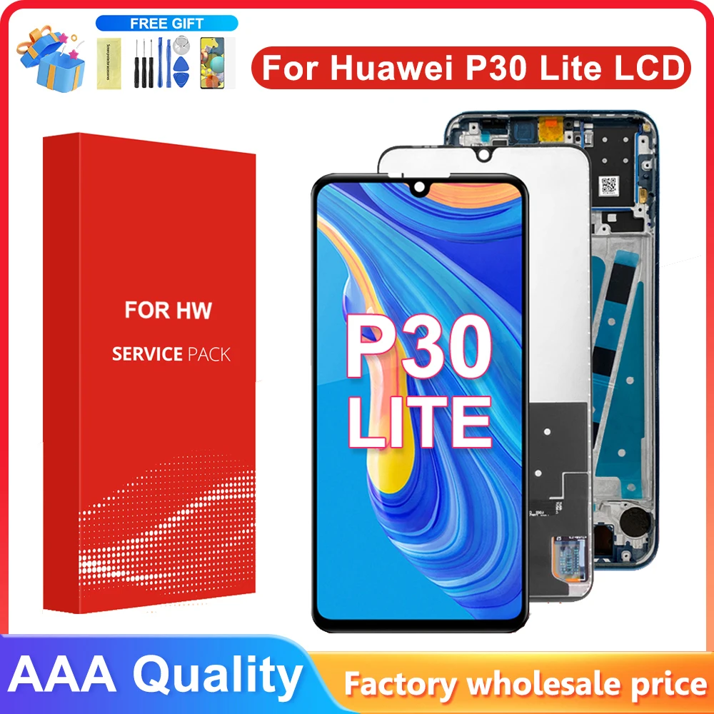 AMOLED Display For HUAWEI P30 Lite Lcd Display Touch Screen Digitizer Assembly For HUAWEI Nova 4E MAR-LX1 LX2 AL01