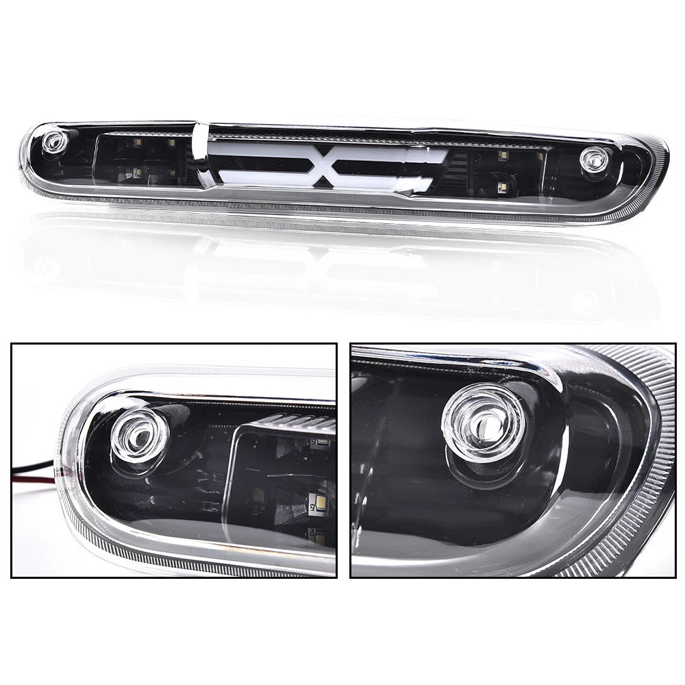 الخلفية 3Rd الثالثة الفرامل البضائع مصباح X نمط صالح ل 2002-2009 دودج رام شاحنة مقاوم للماء عالية جبل وقف الذيل ضوء Led