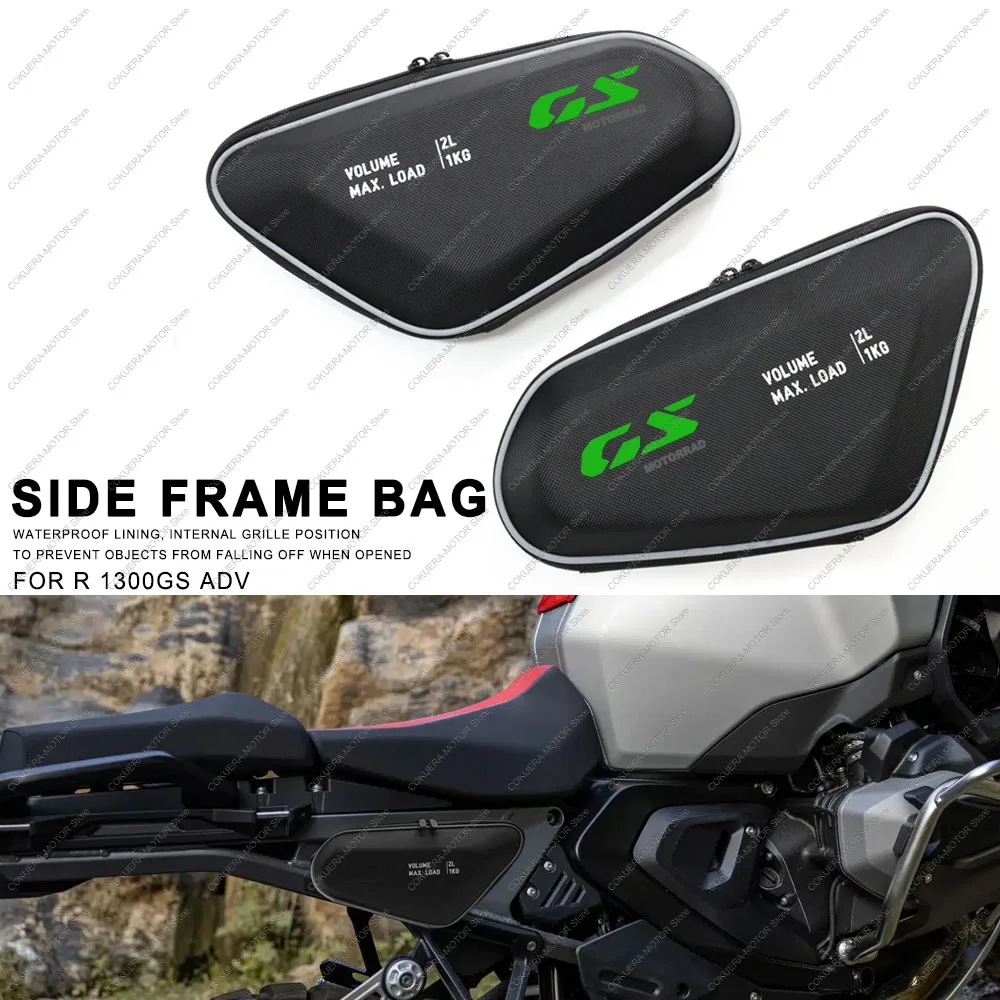 

for R1300GS R1300GS ADV 2024 2025 Motorcycle Side Frame Bag Compatible with Original Factory Side Frame Waterproof Storage Bag