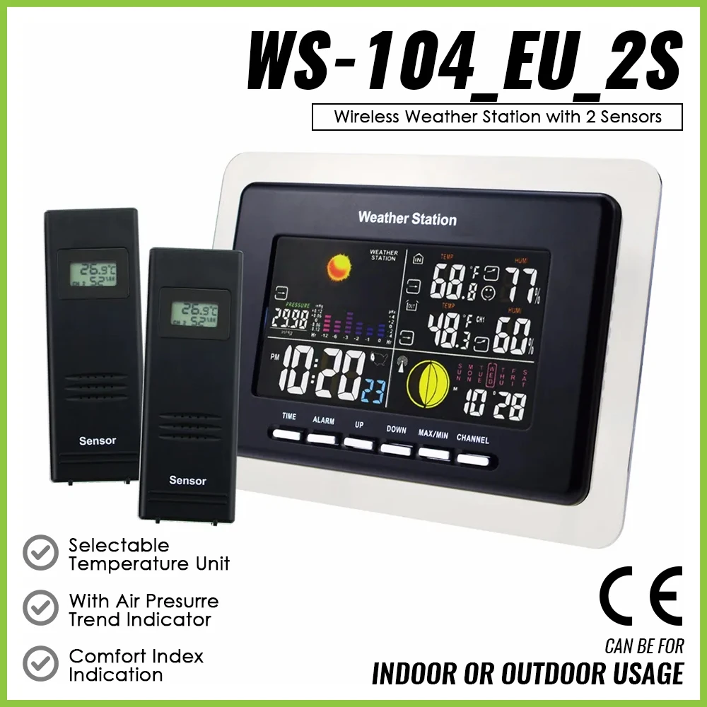 temperatura digital umidade estacao meteorologica sem fio com dcf rcc sensor remoto indoor outdoor meter 01