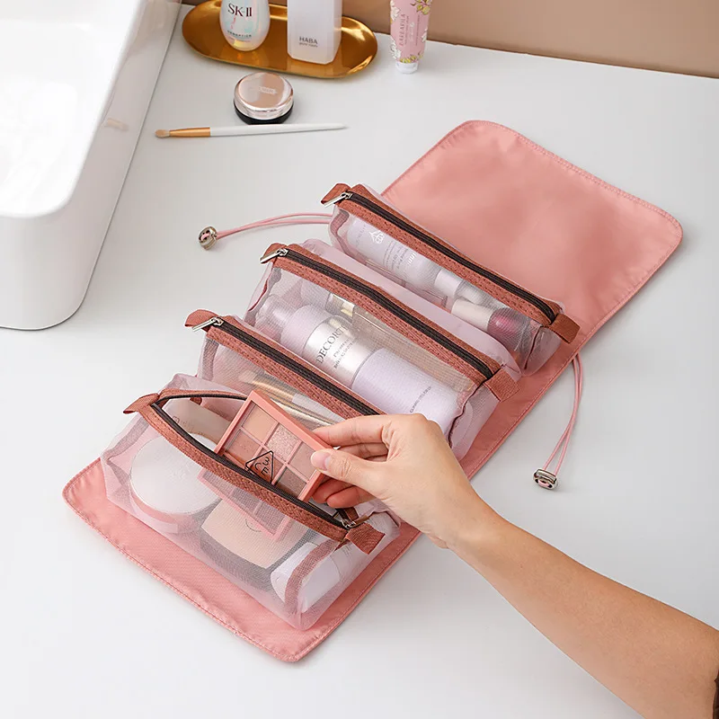 Multifuncional bolsa de viagem feminina cosméticos sacos de maquiagem portátil saco de higiene pessoal à prova dwaterproof água lady armazenamento lavagem organizador compõem casos