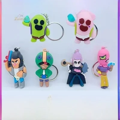 Porte-clés de siège de voiture sur le thème du jeu, Spike Pheadphones, Tara ForeSilica Gel Keychain, Cartoon Rick Ornament, Key Bag Pendant Gift
