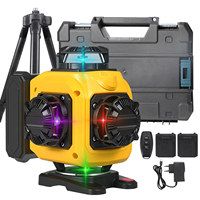Laser Level 4-color 16-Line Green Laser Instrument With Magnet Wall Level Portable Provincial Support Cross Laser Instrument