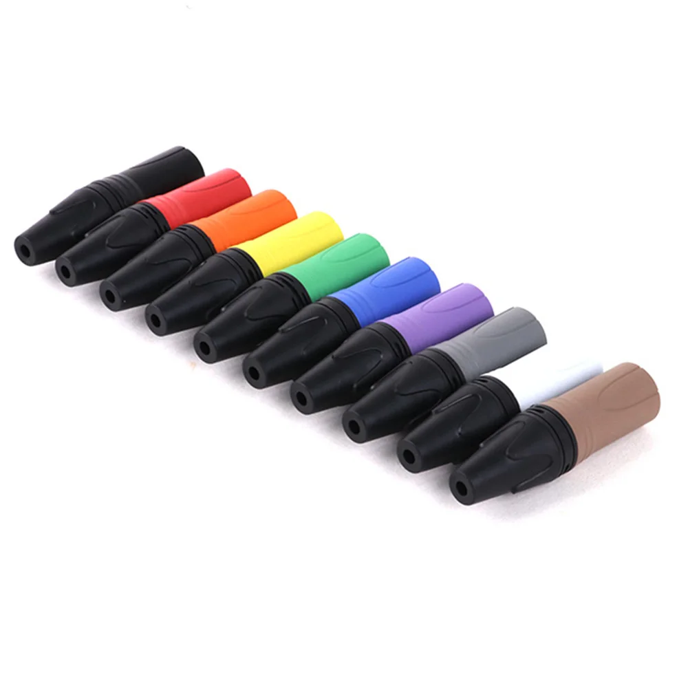 20 pcs/10 sets Kleurrijke 3Pin XLR Vrouwelijke + Stekker 3 Polen XLR Socket Microfoon Connector Kanon MIC Audio kabels Draad Connectors