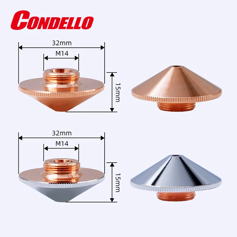 Condello – buse Laser Double monocouche Raytools R32-A, pour découpe de Fiber, Machine CNC