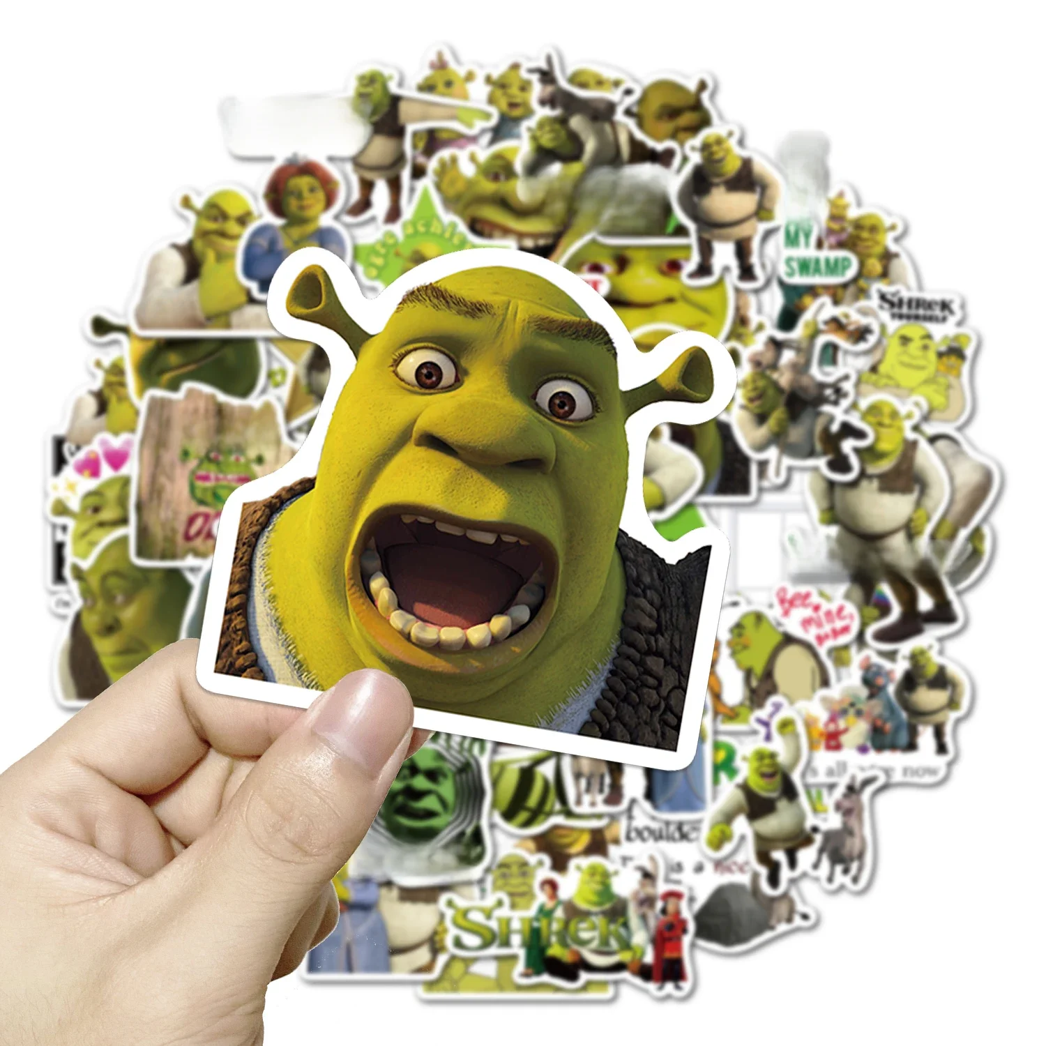 AliExpress 10/50Pcs Funny Disney Monster Shrek Stickers Vinyl Luggage Suitcase Motorcycle Bicycle Guitar Phone