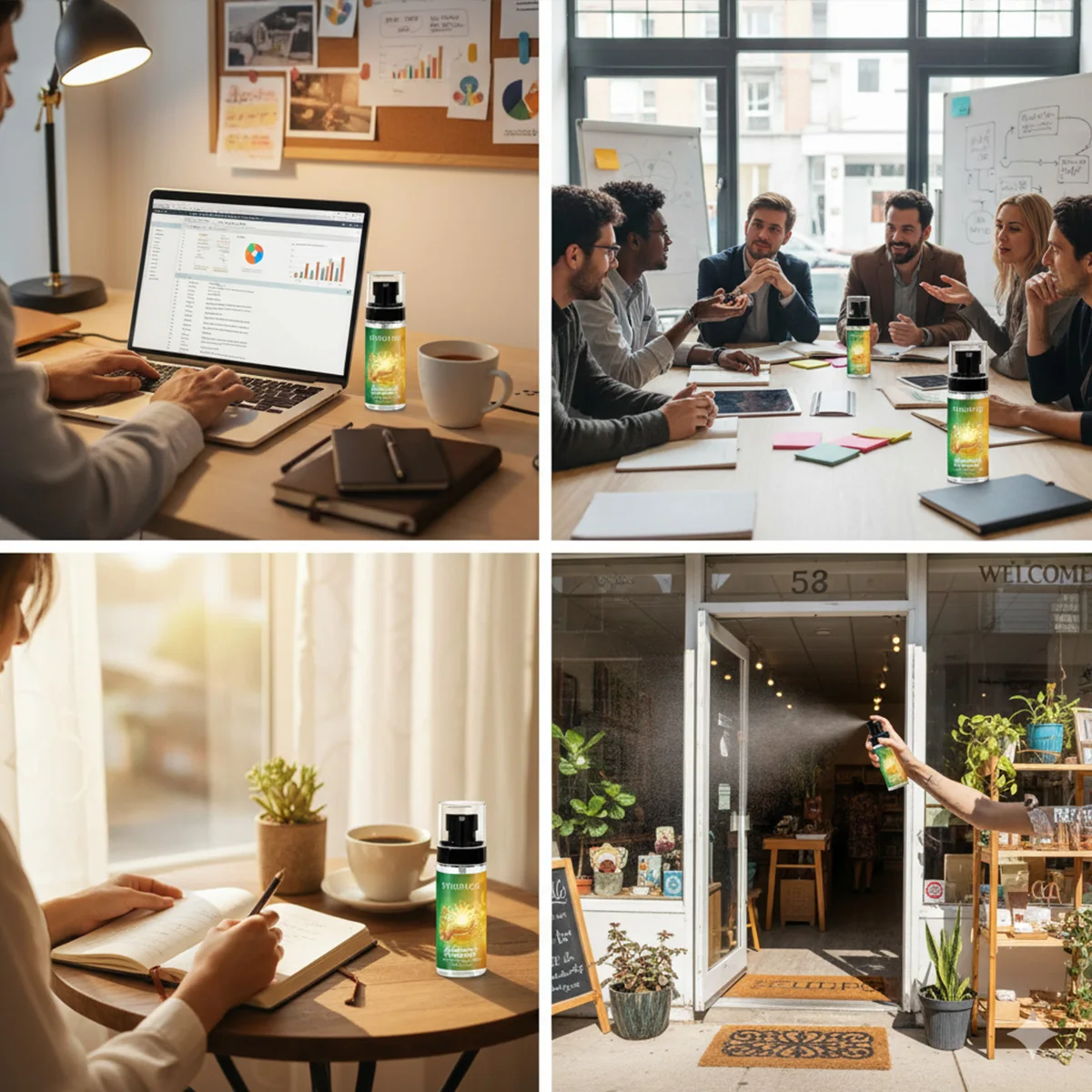 80 مل عطر مزيل عرق للجسم رذاذ معطر جو، قانون الجذب وفرة عرض الطاقة عطر طبيعي يدوم طويلاً