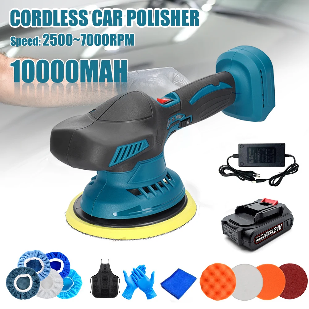 Car Polisher 6 Gears of Speeds Adjustable Electric Auto Poling Machine Home lighting Metal wating Wood Sanding must remove