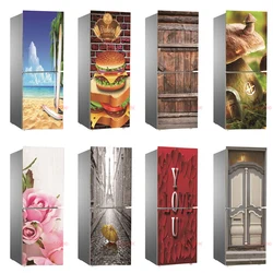 New Creative Vinyl Wallpaper For Fridge Door Waterproof Refrigerator Renovation Sticker Peel And Stick Home Decor Kitchen Art