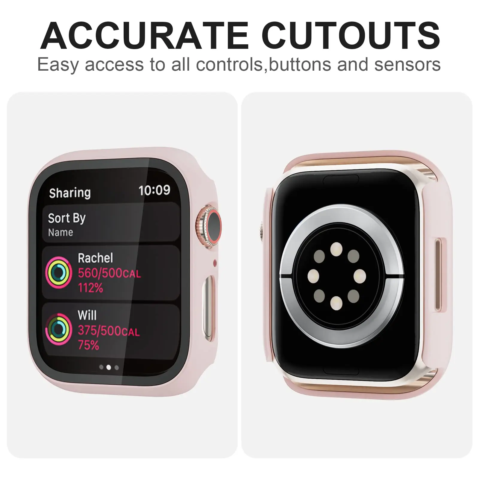 Glass+Case for Apple Watch Ultra 2 49mm 44mm 45mm 41mm 40mm Accessories PC Screen Protector Cover iwatch Series 3/4/5/6/7/8/9/SE