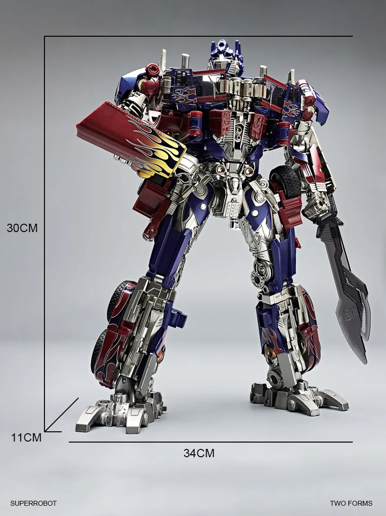 30CM Transformation Robot Toys Commander Optimus Alloy Robot Figuras Model Gift