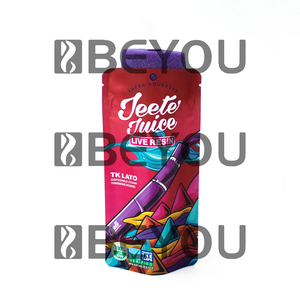 

1ml Empty Zip Lock Plastic Opp Pouches Jeet Cartridge Standing Packaging Aluminum Foil Cart Storage Bags Custom Logo