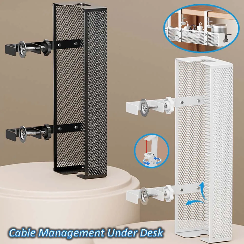 Under Desk Cable Management Standing Desk Cable Organizer Wire Management Tray Under Desk Cord Organizer Cable Storage Box