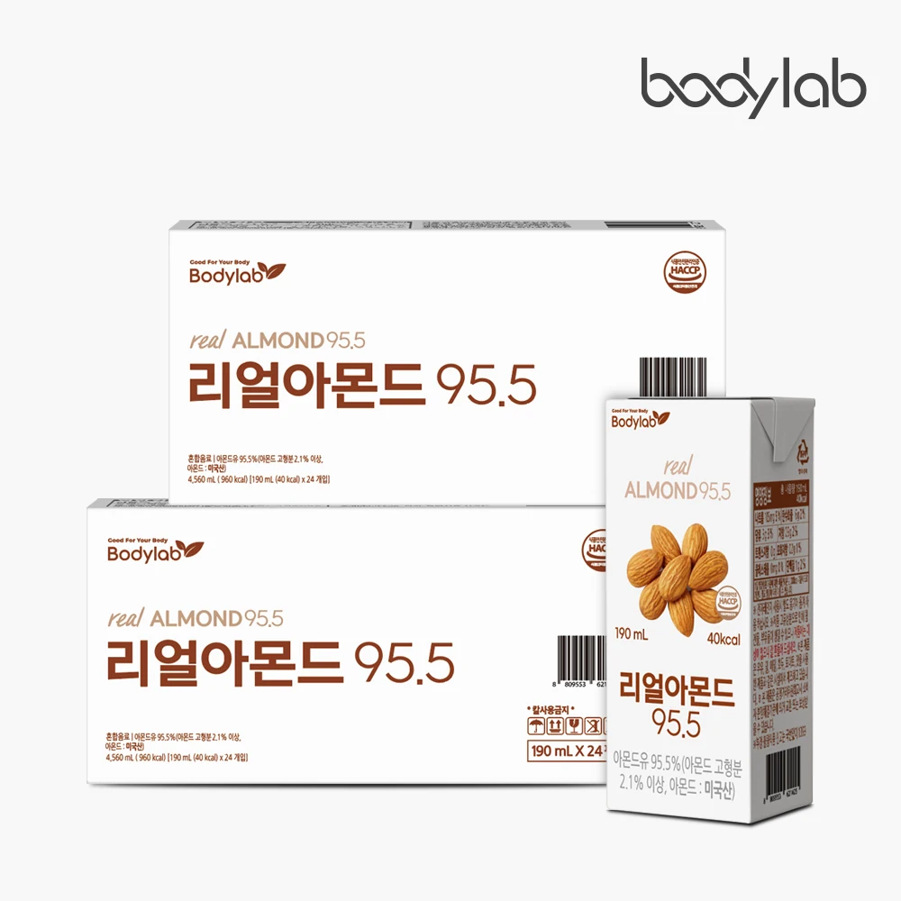 Body lab California real almond milk 95.5 190ml 24 pack x 2 box (00452-2)