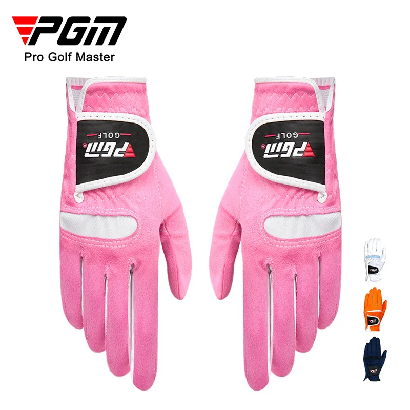 

1pair Women Golf Gloves Soft Microfiber Cloth Breathable Non-slip Protective Gloves Hand Wear Golf Accessory ST009
