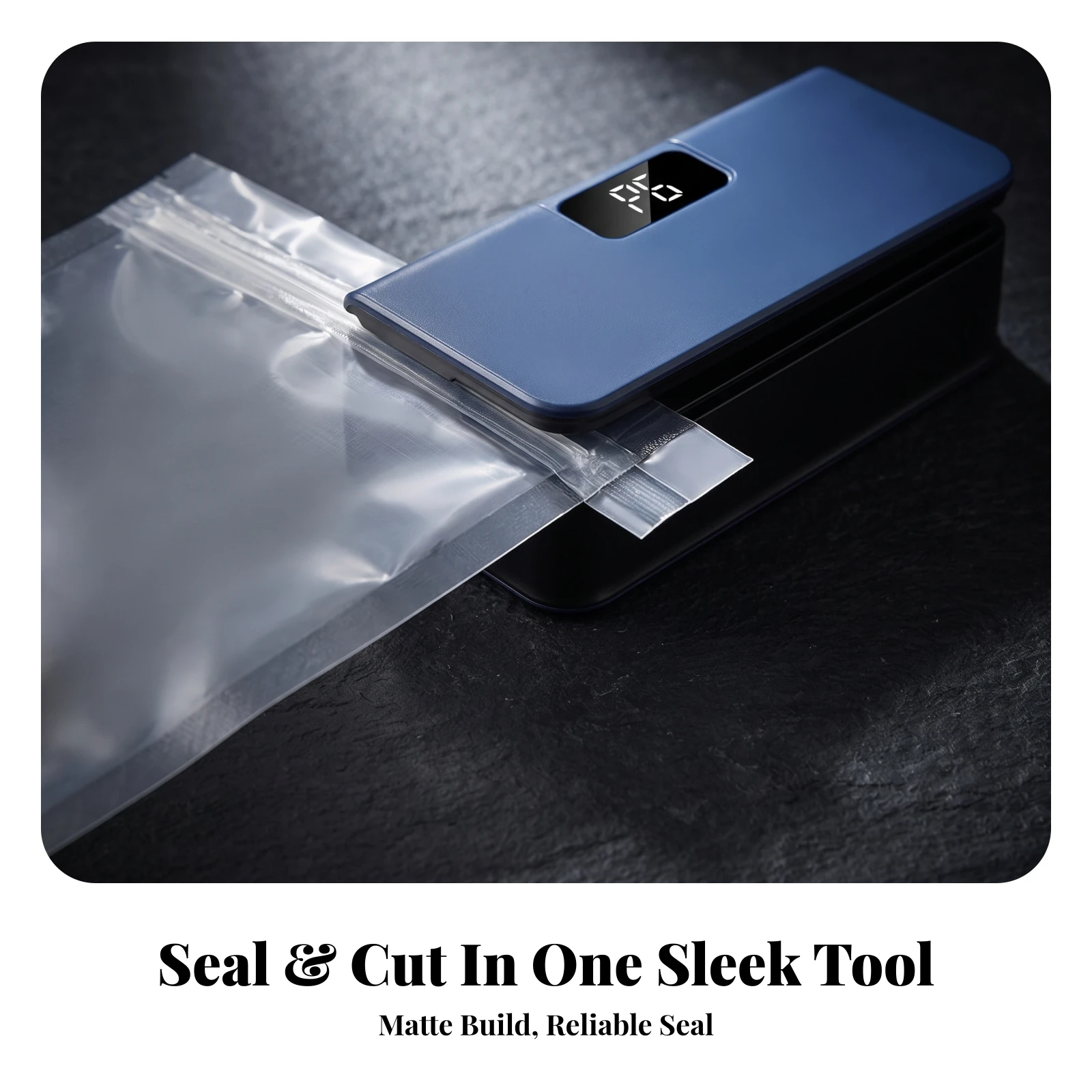 Portable Bag Sealer Heat Sealer with Digital Display USB Rechargeable Handheld Food Sealer Easy to Use for Snack Chip Bags