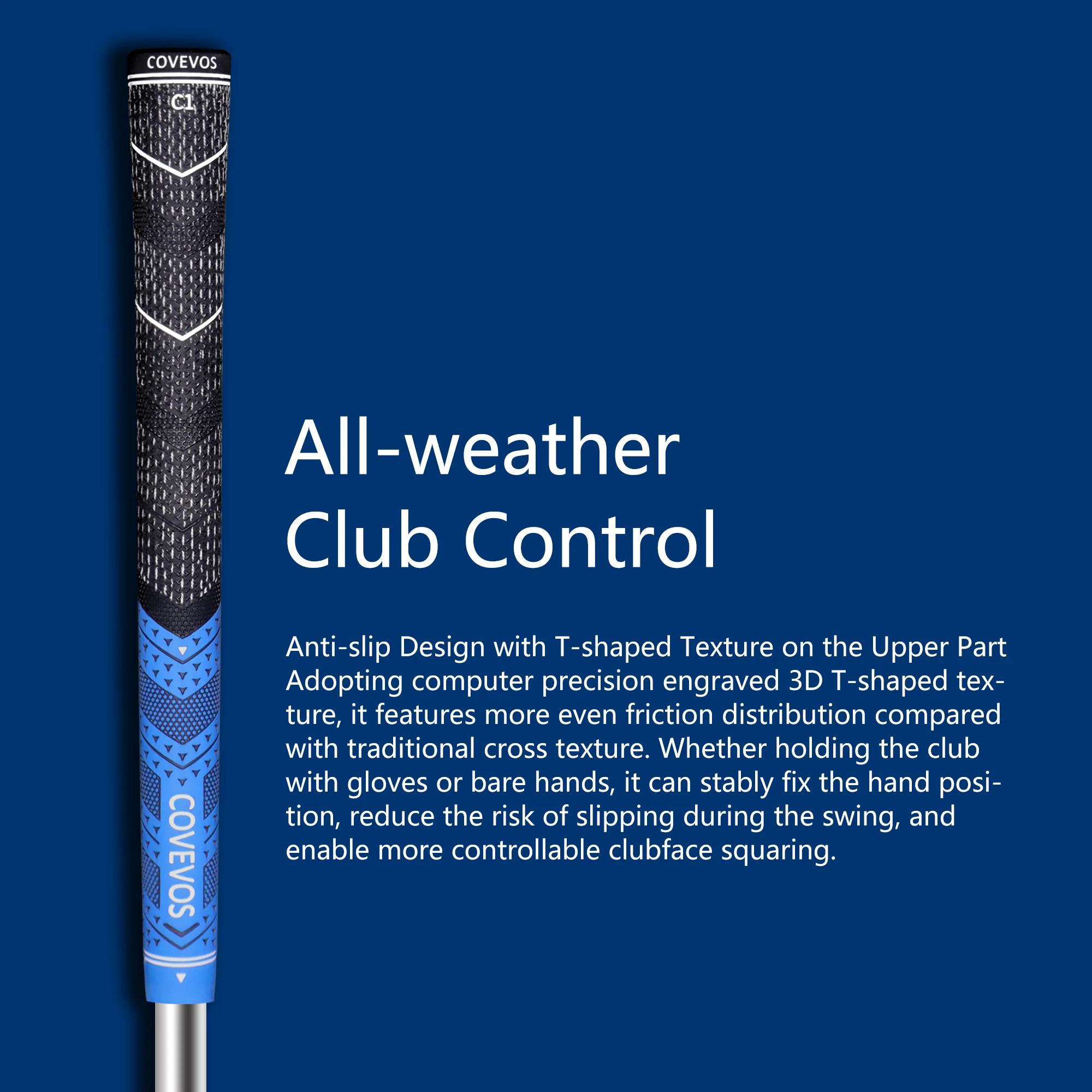 Golf all-weather non-slip grip universal irons and woods, unisex comfort and shock absorption, 13 pieces/set.