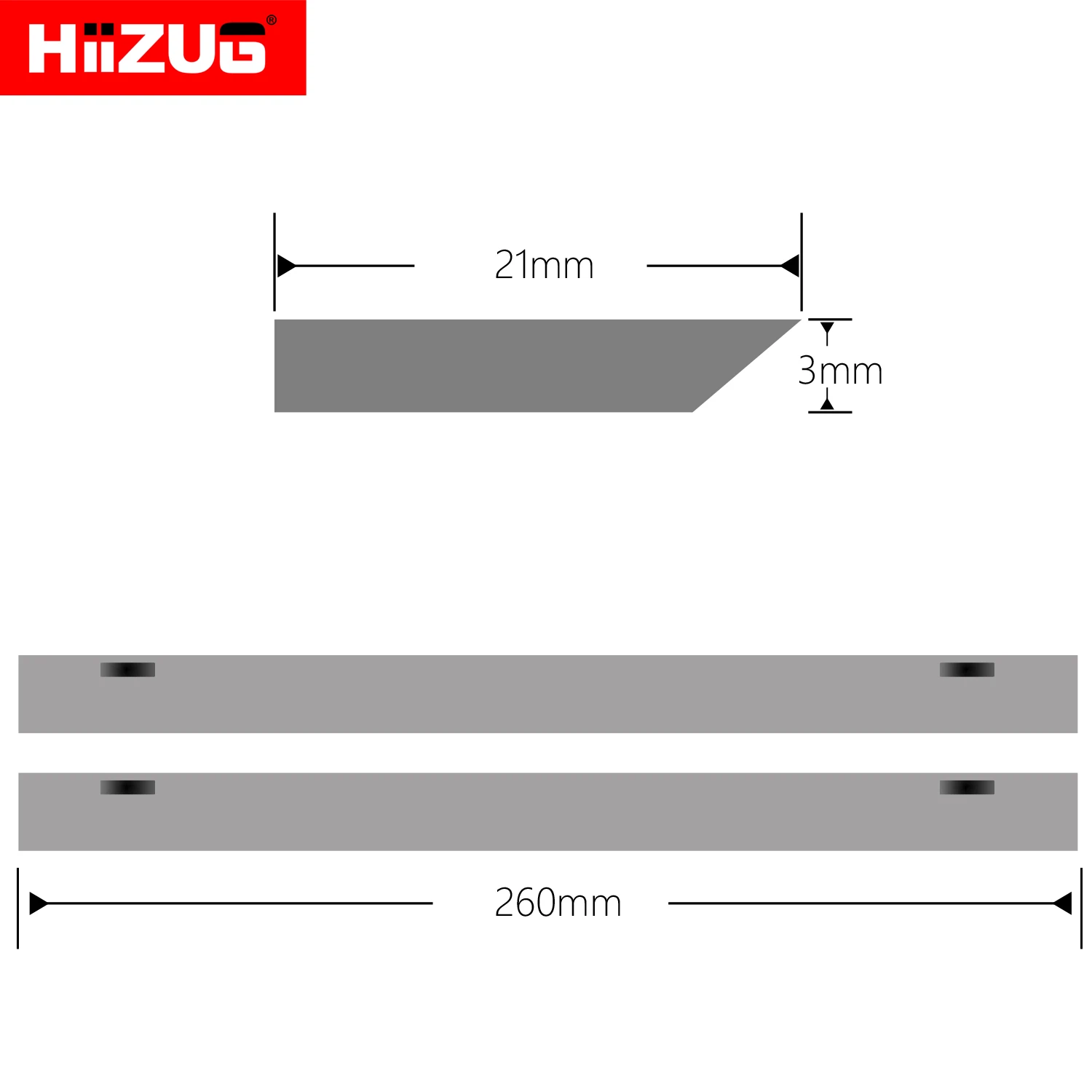 Imagem -03 - Faca Plaina para Plaina Dewalt Thicknesser Hss Plaina 260x21x3 mm Dw733s Dw50 D27300 De7333 Peças