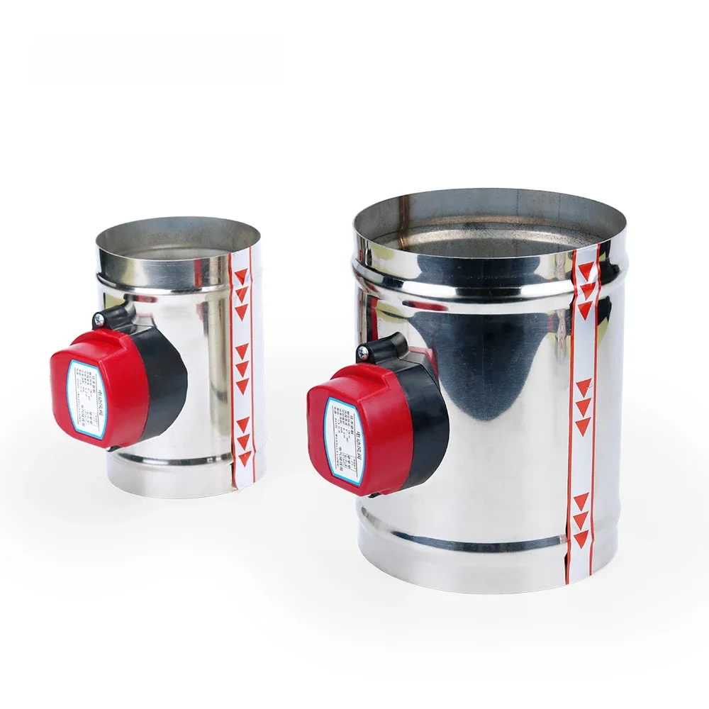 220 V/12 V/24 V Rvs 201 Gemotoriseerde Demper Magneetventiel 4/5 inch Luchtkanaal Vent 100/125mm - afbeelding 2
