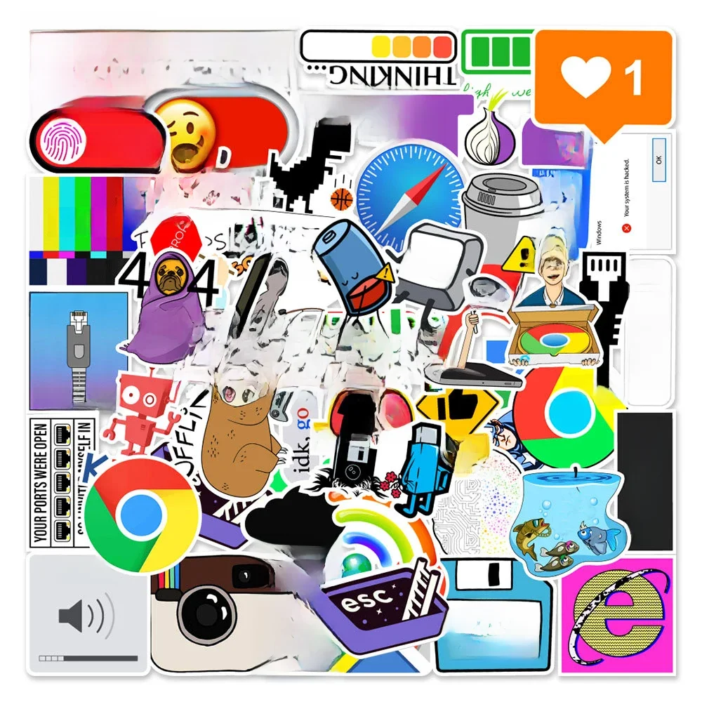 10/30/50 stücke Cartoon Programmierung 404 Netzwerk Fehler Graffiti Aufkleber DIY Laptop Motorrad