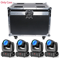 Fieryzeal Flycase DJ Flight Case Gator Cases for (4) 100W Beam Gobo Beam Moving Head Light 54.5x52x39cm DMX Case Stage Lights