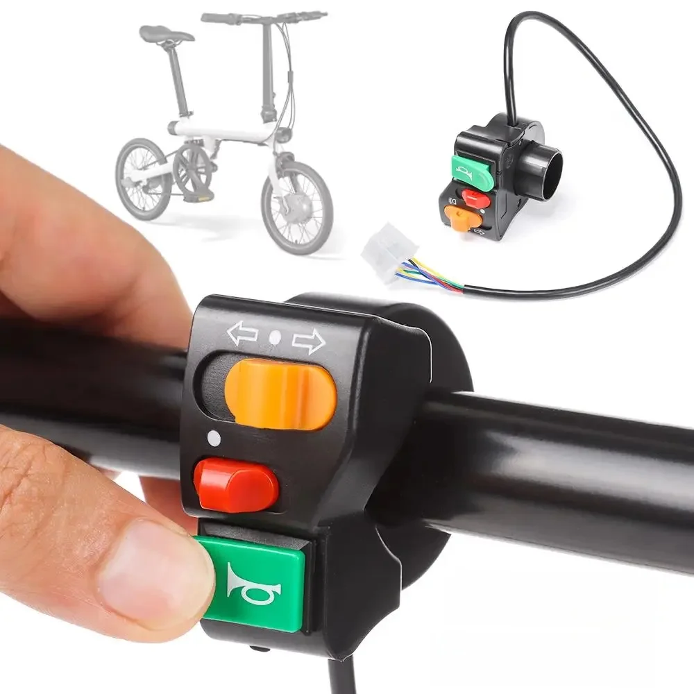 AliExpress Electric Bicycle Accessories Light Horn Cornering Lamp 3 In 1 On-Off Button Apply Left Handle E-bike Switch Scooter Parts Tool