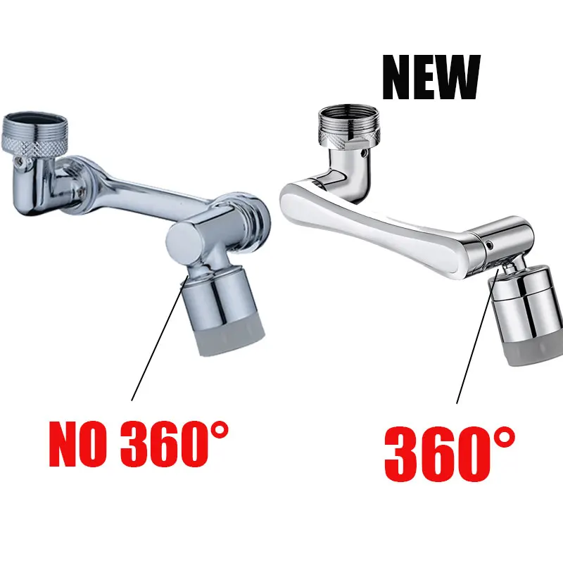 1080°Rotatable Faucet Spray Head Wash Basin Kitchen Tap Extender Adapter Universal Splash Filter Nozzle Flexible Faucets Sprayer