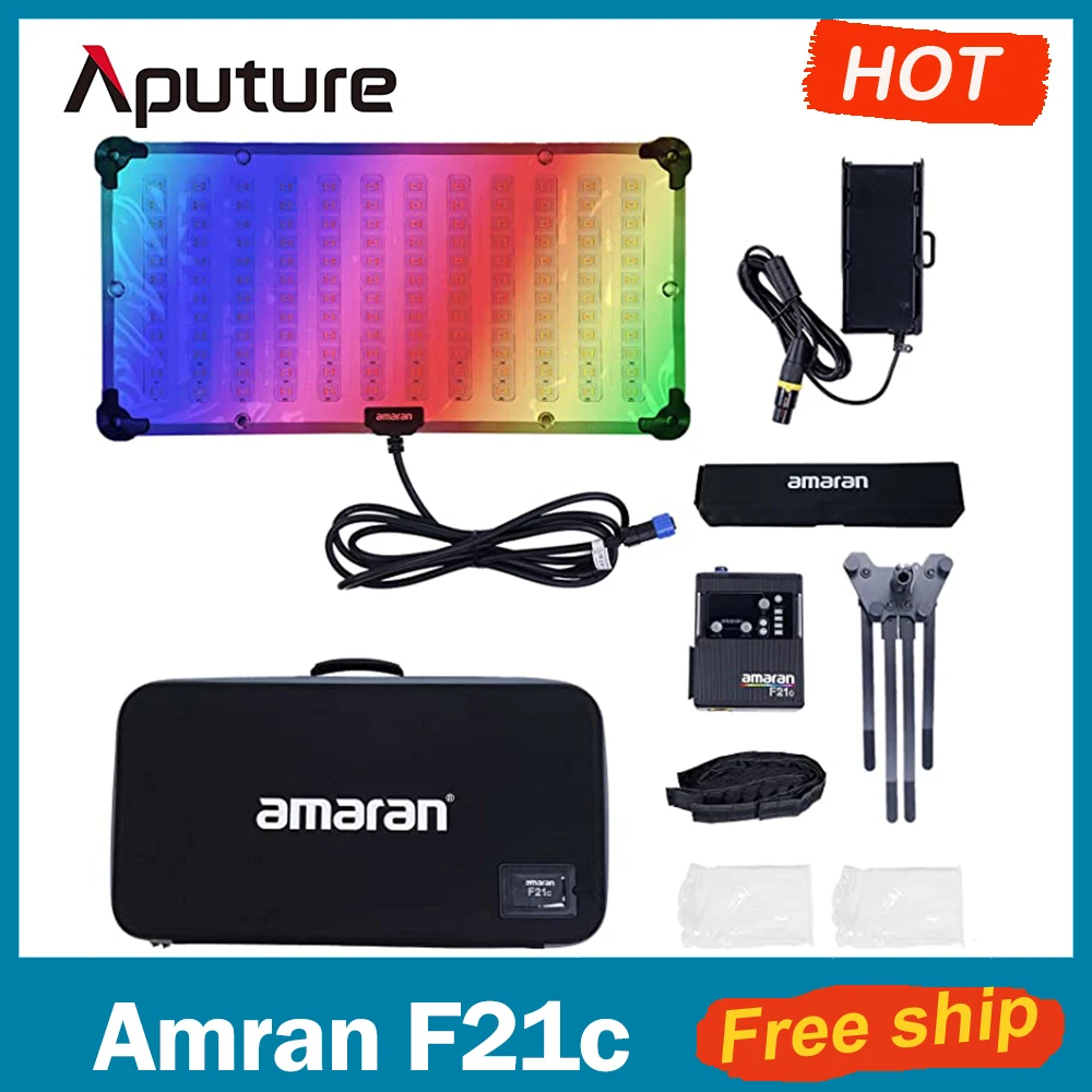 

Aputure Amaran F21C RGBWW Led Video Light 2500K-7500K,100W,15 Lighting FX with Honeycomb Grid Soft Box,Support App Control