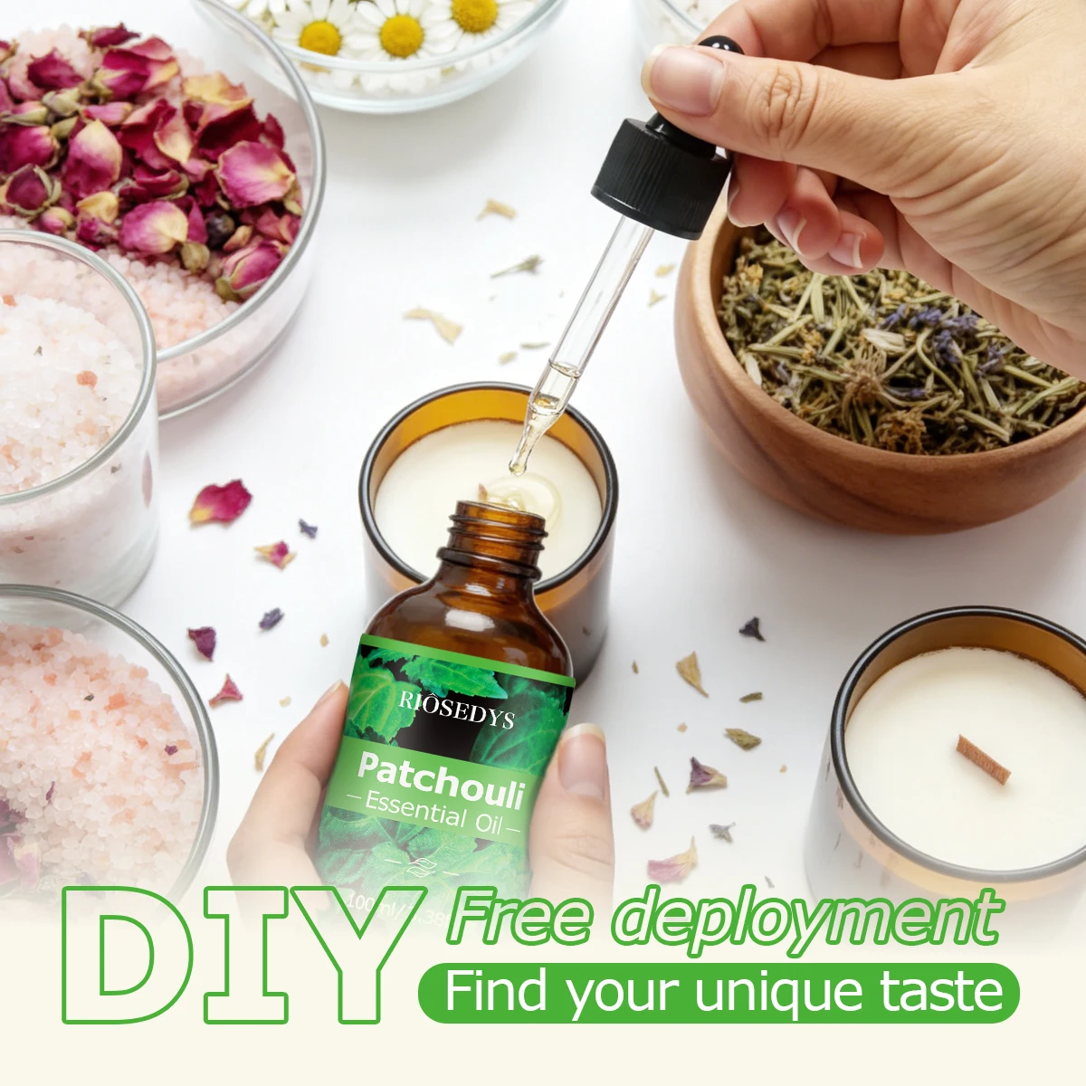 Patchouli-Ätherisches Öl, warmes, holziges Duftöl für Diffusoren, Aromatherapie und DIY-Duftbasteleien, reiches und intensives Aroma – Detail 6