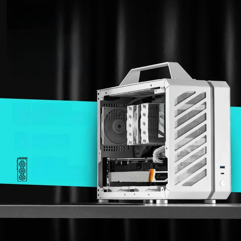 Mechanik Master C26 obudowa komputera fala akustyczna przenośna ITX/MATX wielofunkcyjna aluminiowa obudowa minikomputeru obudowa komputera — zdjęcie produktu 7