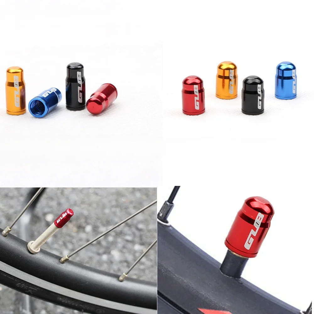 AliExpress GUB 2pcs Aluminum Bicycle Wheel Valve Cover Dustproof MTB Road Bike Tire Valve Caps Presta Schrader