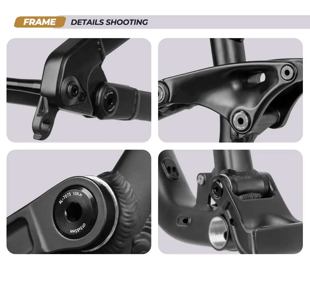 Fastwork-Bicycle Soft Tail Frame, Mountain 4 Links, Full Suspension ...
