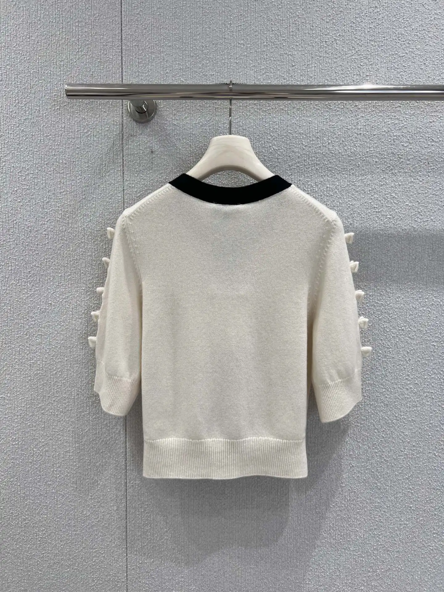 High quality autumn and winter women's butterfly knot mid sleeve cashmere knitted cardigan HL181