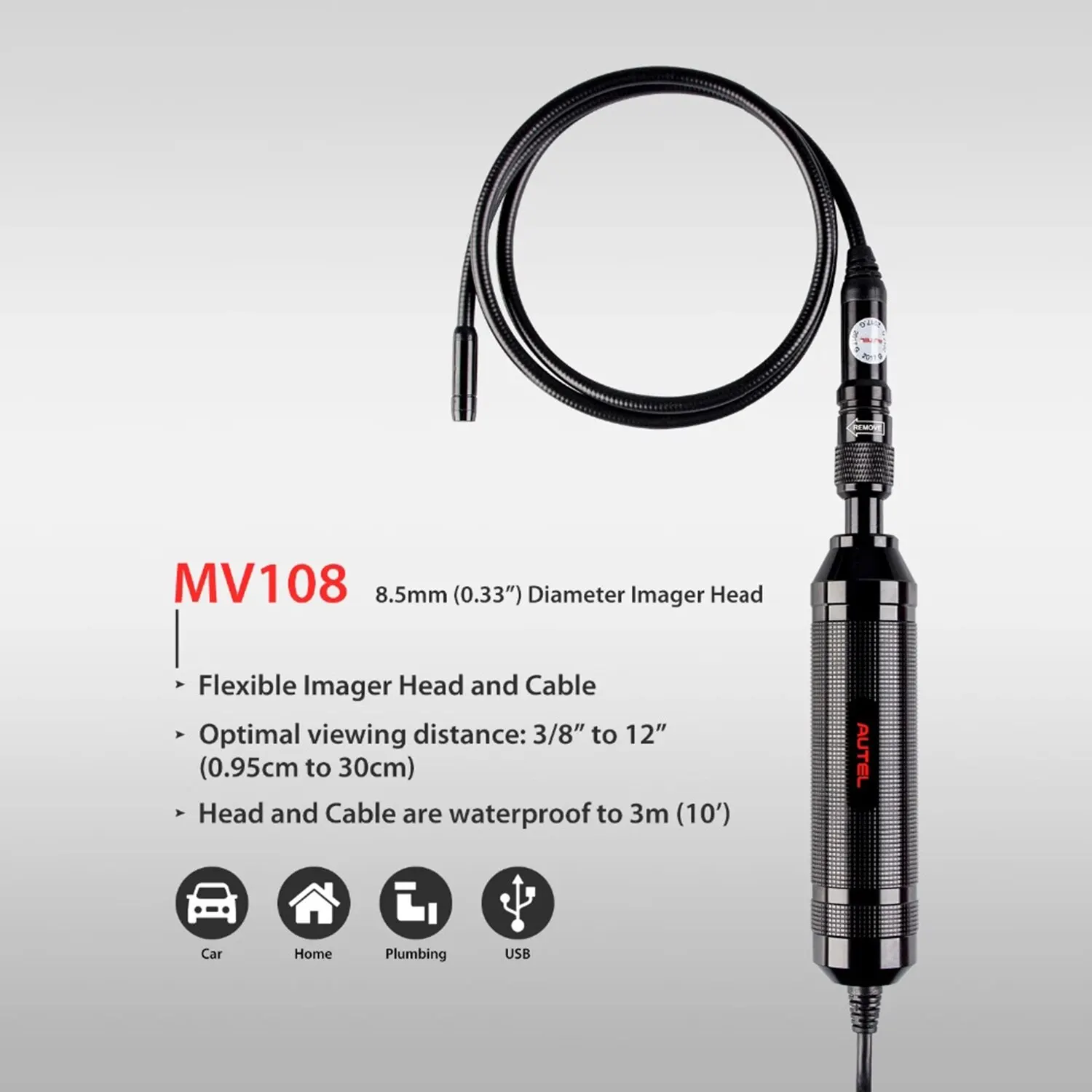 Autel MV108 MaxiVideo Digital Inspection Camera MV 108 Maxi Video Camera Videoscope for Autel MS909 MK908 MS906TS MS906BT MS908P