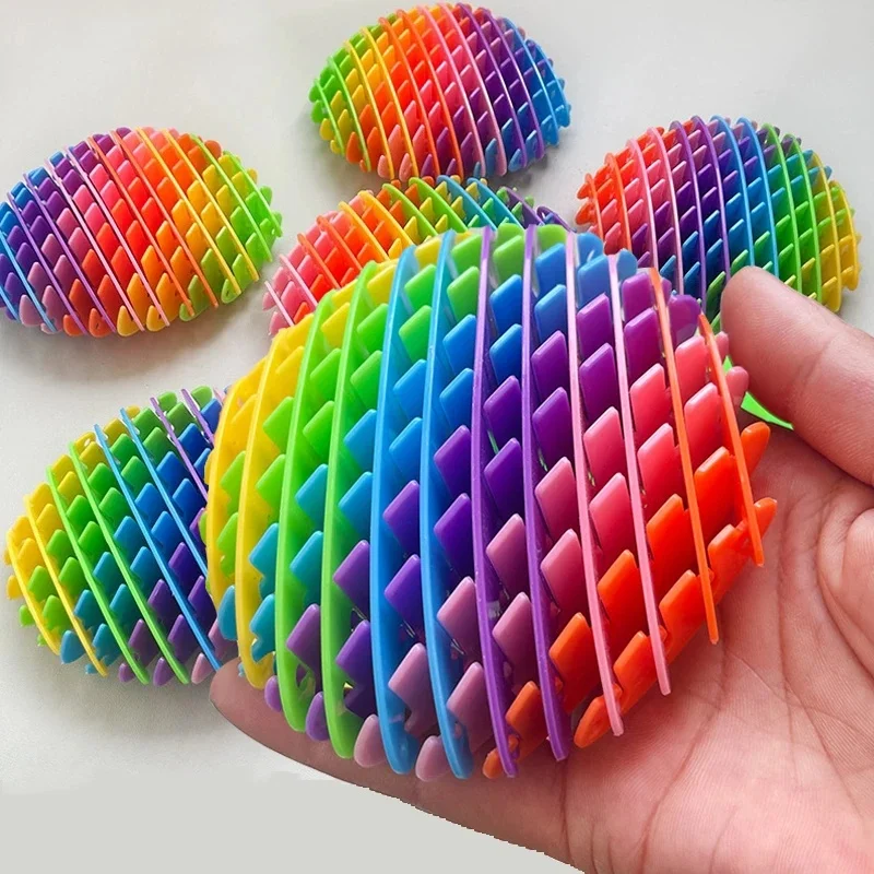 Jouets en maille élastique de décompression télescopique 3D, soulagement du Stress, petit artefact de décompression de ver, Fidgets portables, nouveaux jouets