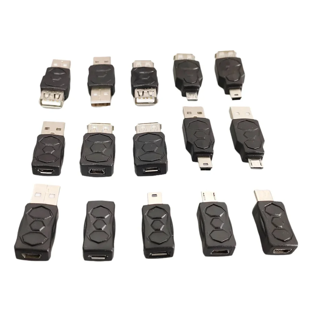 Adaptateur Mini USB 2.0 vers Micro Type C mâle vers femelle, Transmission de données, convertisseur 480Mbps pour téléphone portable, appareil photo, tablette