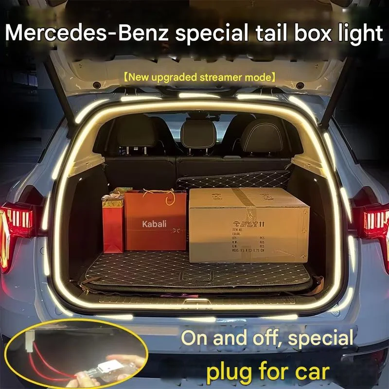 

For Mercedes-Benz GLC Trunk Lights C-Class E-Class CLA CLS Trunk Flowing Light Ambient Lighting Car Interior Accessories