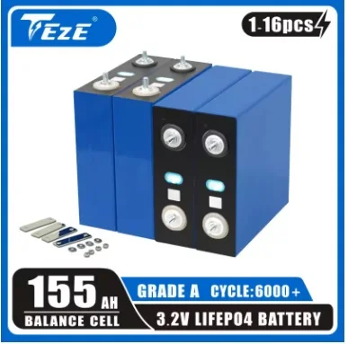 16PCS Nueva batería LifePo4 de 3,2 V, 155Ah, bricolaje, 12V-48V, celda recargable, 150Ah, grado A,