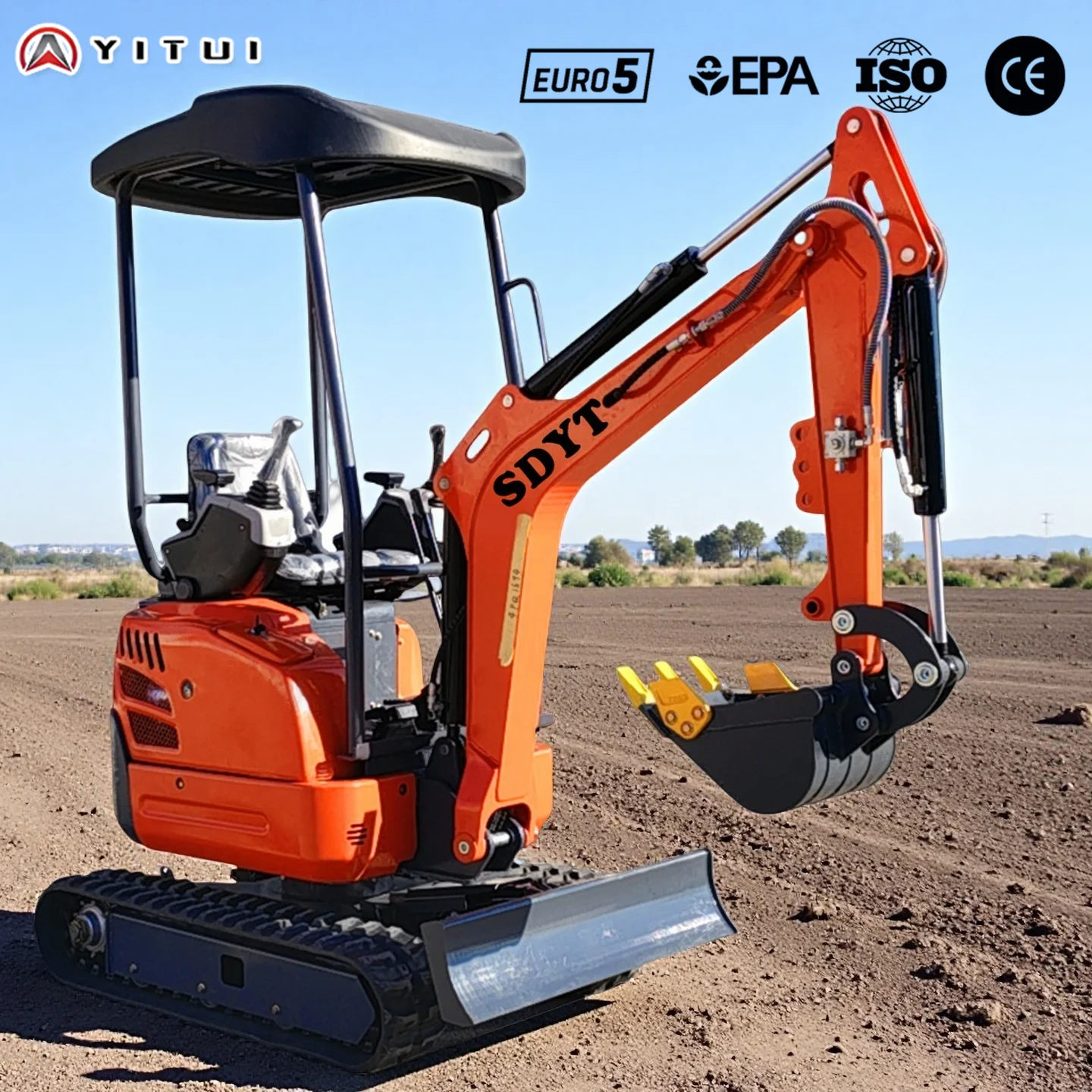 The Latest 2 Ton Track Retractable Mini Excavator Diesel Engine Closed Cab Mini Excavator Customized