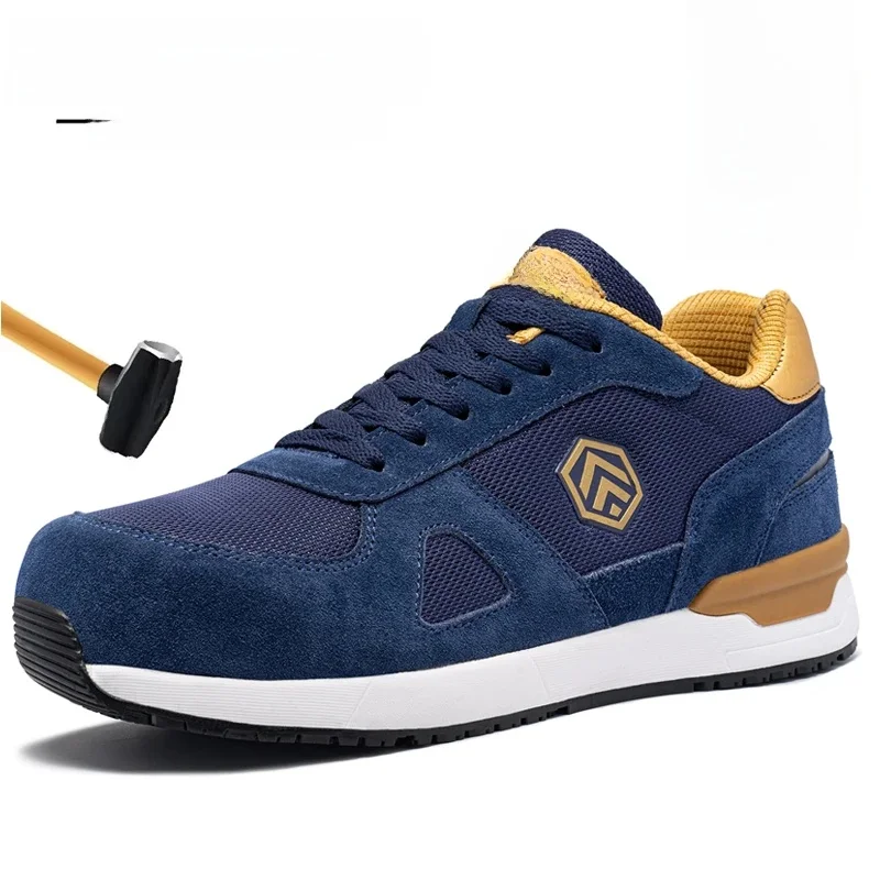 LARNMERN Mannen Stalen Neus Schoenen Antistatische Veiligheidsschoenen Vrouwen Composiet Ademend Slip Op Werk Sneakers Industrieën Bescherming - afbeelding 2