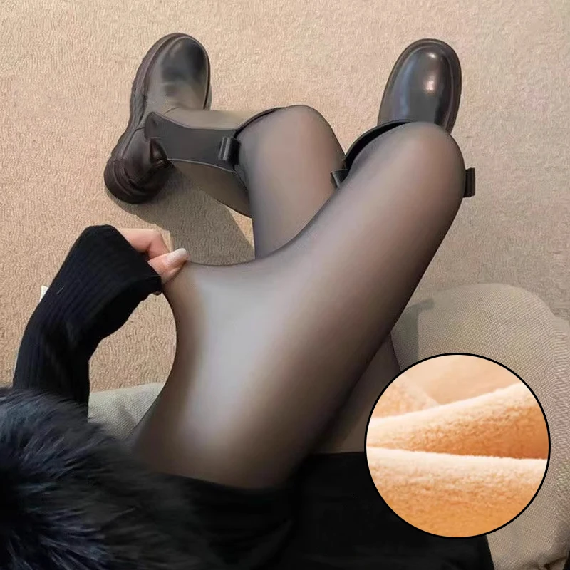 80D 220D 300D 2 Size Comforted illusion GIMO stockings for velvet winter high elastic pantyhose translucent fake see through tie zu leggings